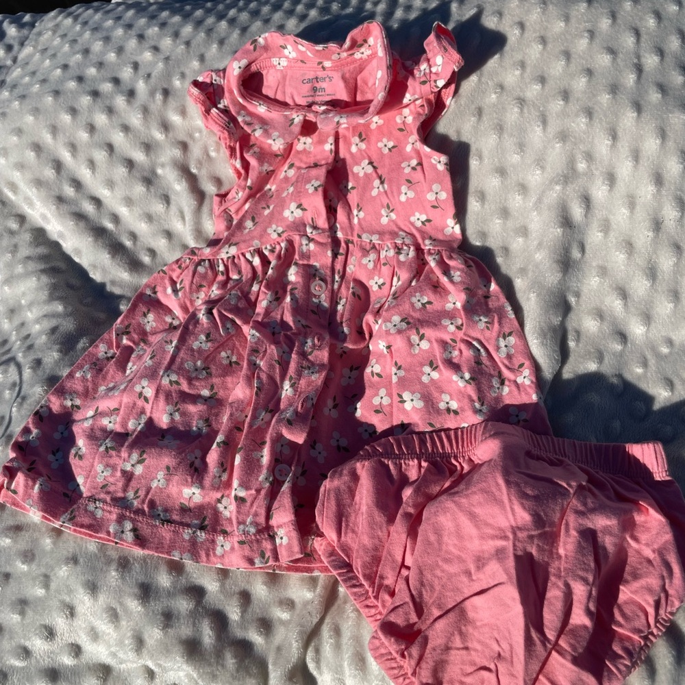 Carter's Pink Floral Diaper Cover Set